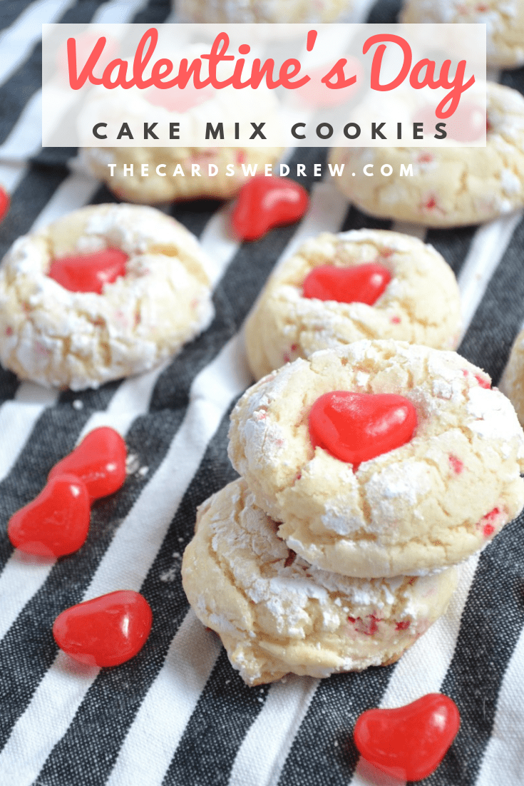 Valentine's Day Cake Mix Cookies