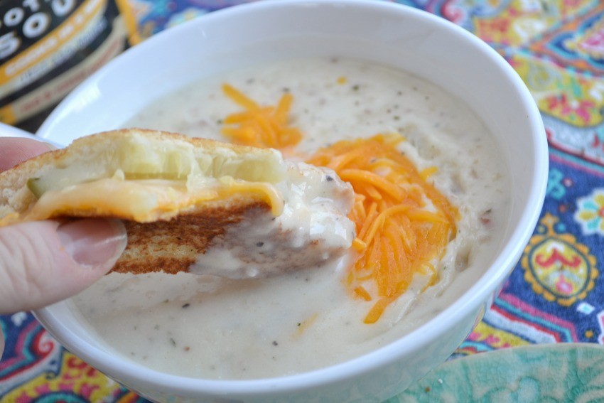grilled cheese with potato soup