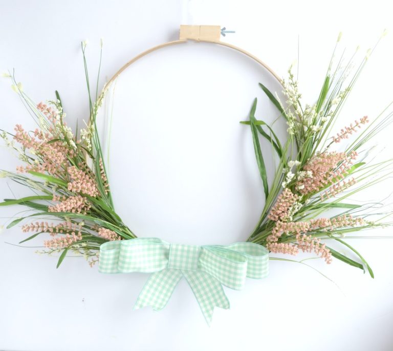 Embroidery Hoop Spring Wreath