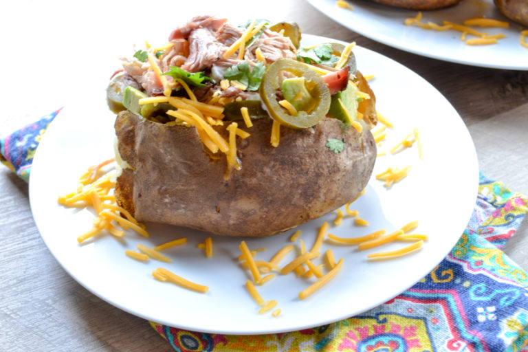 Barbecue Baked Potato with Smoked Pork Shoulder