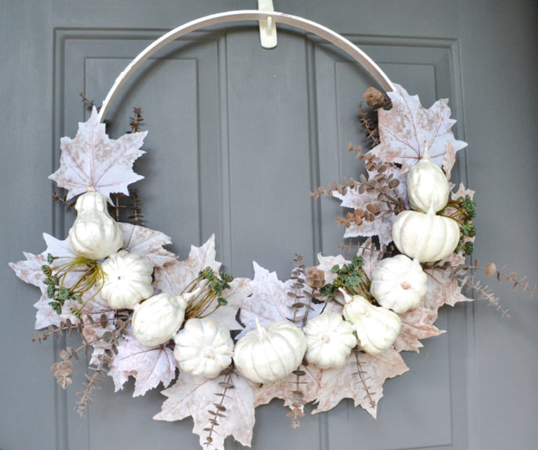 DIY Upcycled Pumpkin Wreath