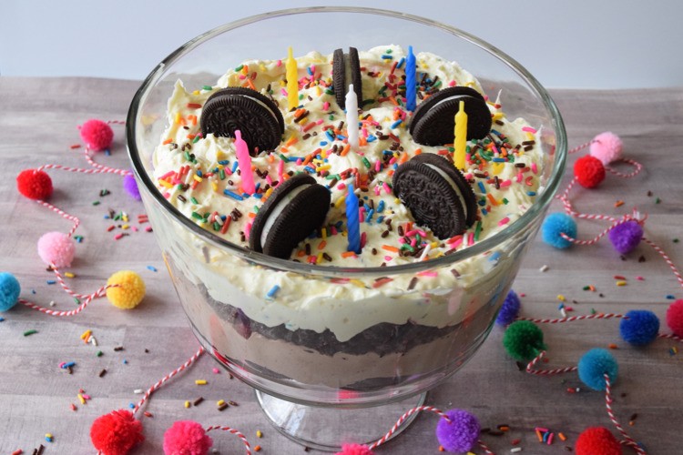 birthday oreo trifle