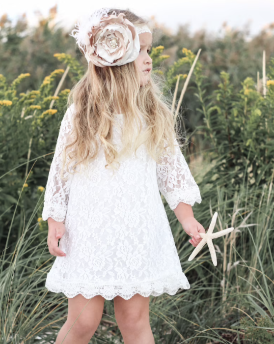 Beachy flower girl dress