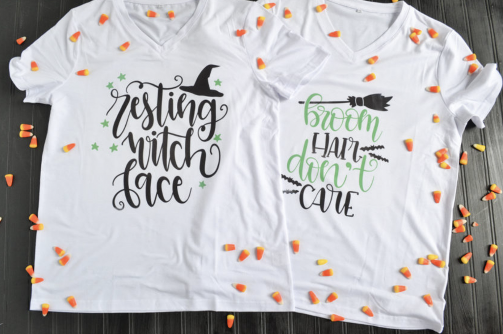 diy cricut halloween shirts for witches