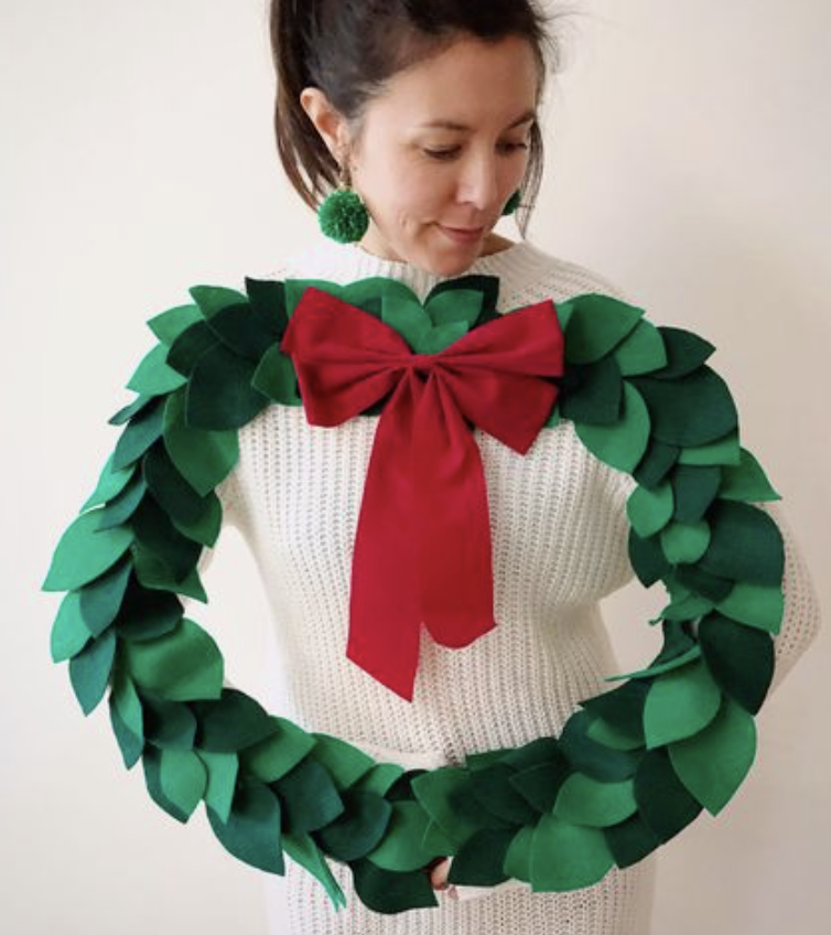 wreath sweater