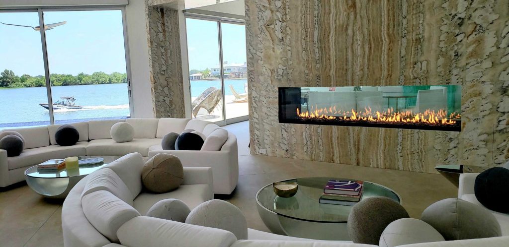 linear electric fireplace