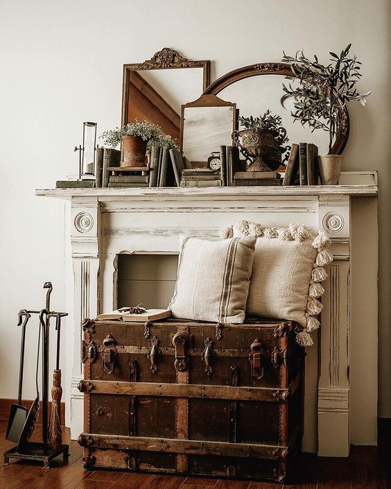 antique fireplace makeover
