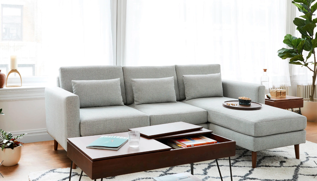 mid-century modern sectional couches