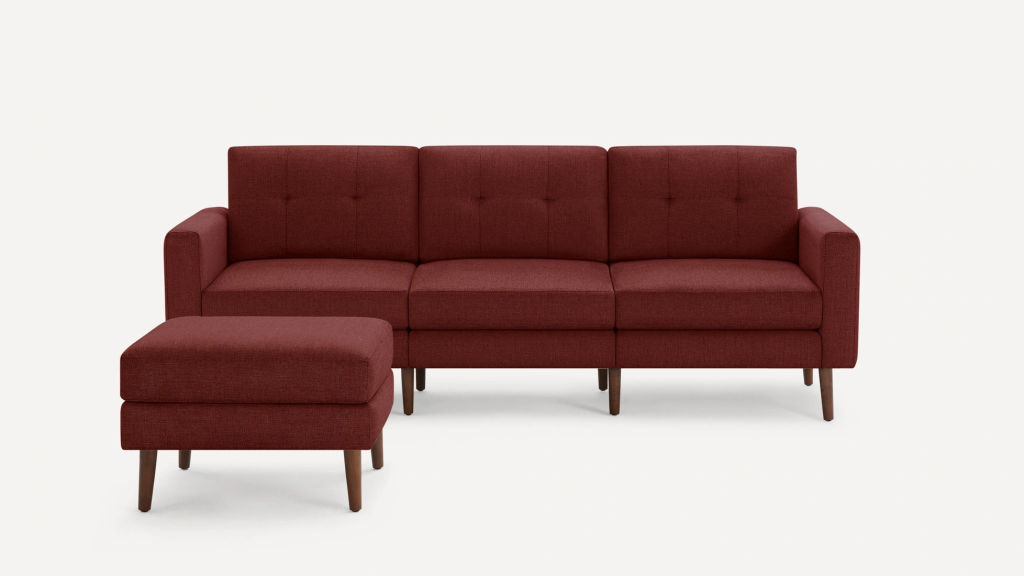 modular sofa with wood legs